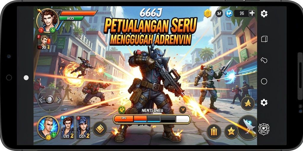 Screenshot dari gameplay petualangan seru di dalam 666J.