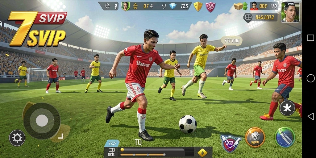 Tampilan gameplay mendebarkan dalam permainan olahraga 7SVIP.
