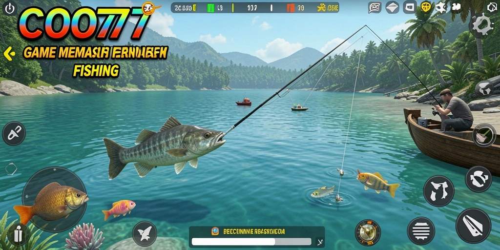 Tangkapan besar dalam gameplay memancing COO77 yang menegangkan.