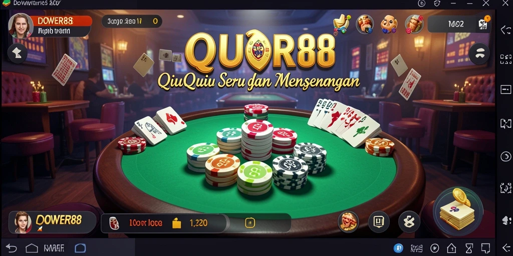 Screenshot utama DOWER88 menampilkan gameplay seru QiuQiu.