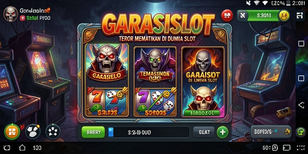 Tampilan menyeramkan dalam gameplay GARASISLOT penuh ketegangan.