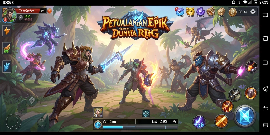 Tampilan gameplay epik dalam ID098 yang mengajak pemain berpetualang.