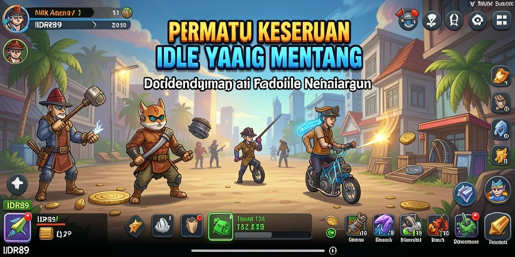Screenshot permainan IDR89 menampilkan elemen gameplay Idle yang dinamis.