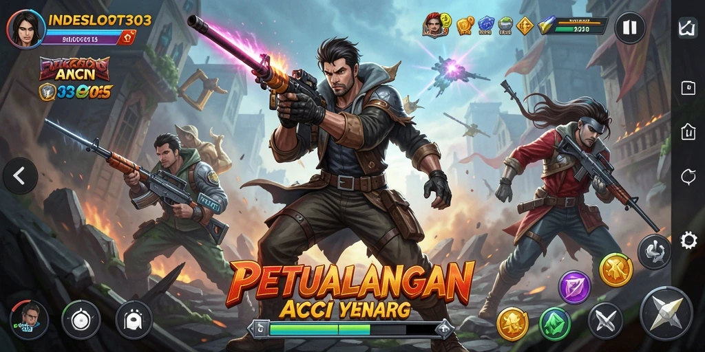 Tangkapan layar menampilkan aksi seru dalam gameplay INDESLOT303.