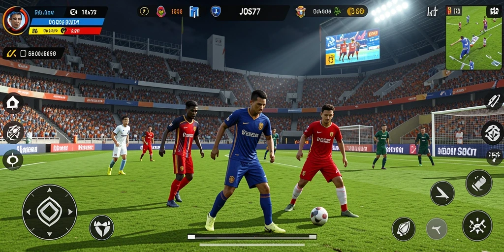 Tampilan gameplay menarik dari JOS77 dalam aksi olahraga.