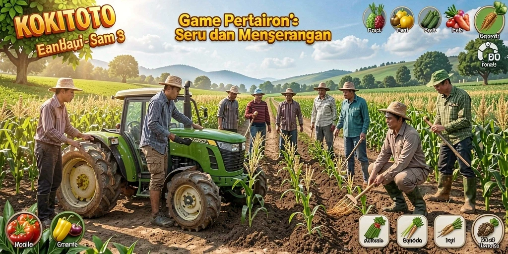 Tampilan gameplay seru di KOKITOTO saat bertani.