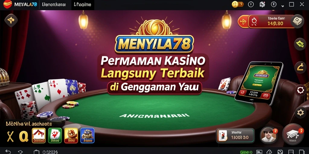 Screenshot gameplay yang menampilkan suasana kasino langsung di MENYALA78.