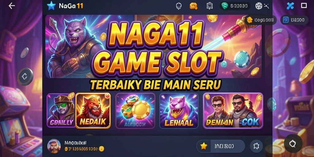 Tampilan gameplay NAGA11 yang menarik dengan gulungan berputar dan simbol menawan.