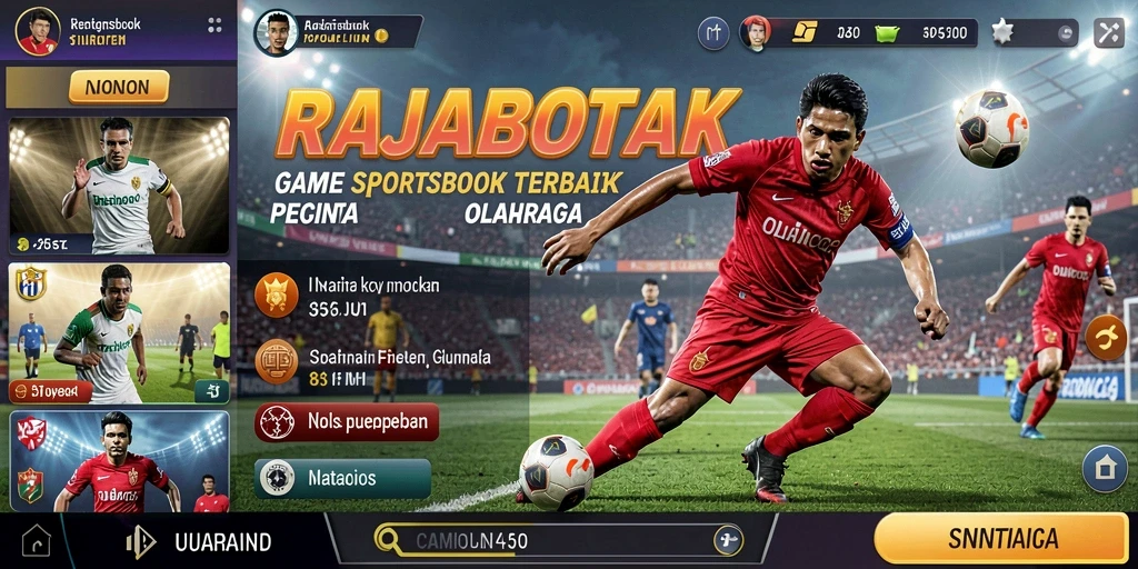 Tampilan gameplay menarik dari RAJABOTAK dengan variasi taruhan olahraga.