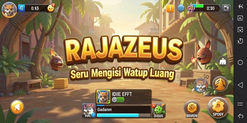 Screenshot RAJAZEUS menampilkan gameplay dinamis dan strategi menakjubkan.