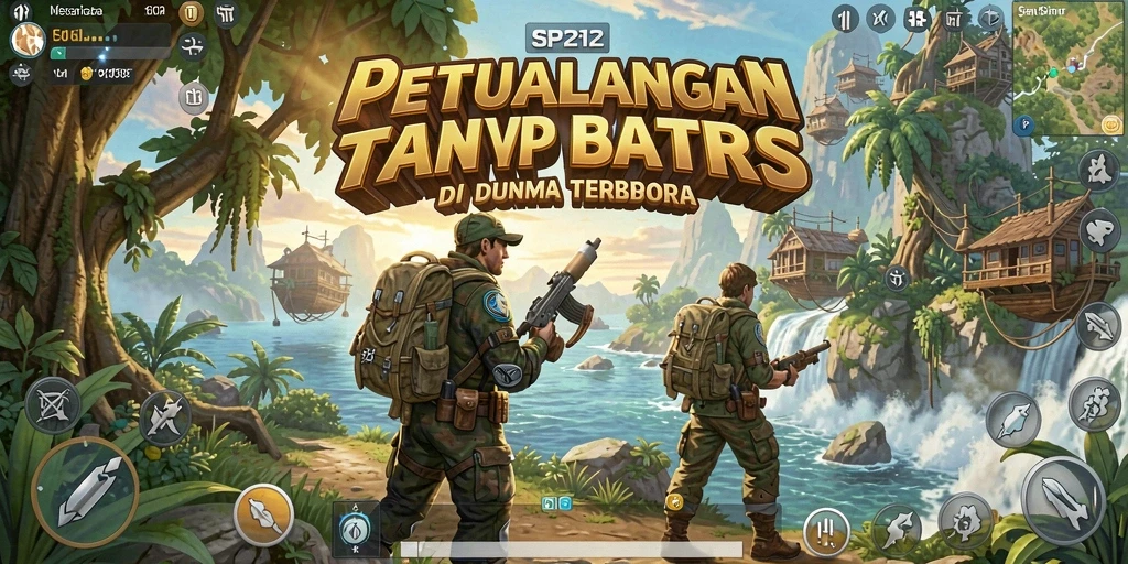 Tangkapan layar SP212 menampilkan dunia terbuka yang penuh petualangan.