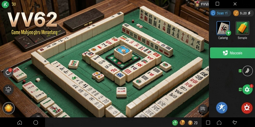 Tampilan gameplay Mahjong yang menantang dan menarik.